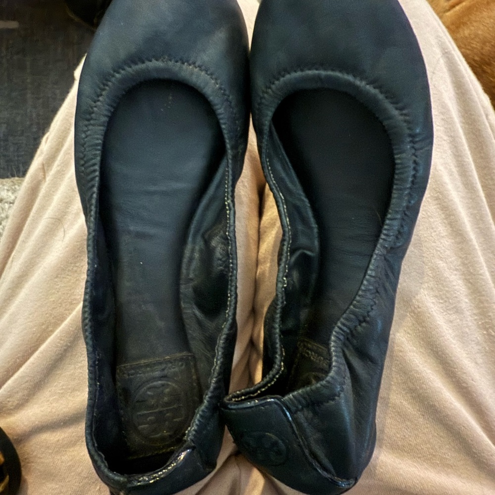 Tory Burch Black Flats